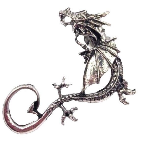 No Brand Jewelry - New Unisex Antique Silver dragon ear cuff climber